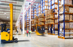 Electroic lift machine in store warehouse