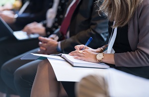  Lady taking meeting notes